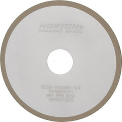 Norton - 6" Diam x 1-1/4" Hole x 1/8" Thick, 220 Grit Surface Grinding Wheel - Diamond, Type 1A1, Very Fine Grade, Resinoid Bond - Exact Tooling