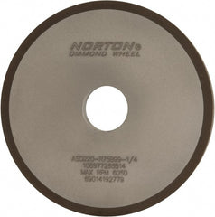Norton - 6" Diam x 1-1/4" Hole x 1/2" Thick, 220 Grit Surface Grinding Wheel - Diamond, Type 1A1, Very Fine Grade, Resinoid Bond - Exact Tooling