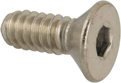 Value Collection - #10-24 UNC Hex Socket Drive, 82° Flat Screw - Grade 316 Stainless Steel, 1/2" OAL - Exact Tooling