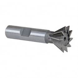 Keo - 1" Diam x 7/16" Width of Cut, 60° Included Angle, Cobalt Dovetail Cutter - 1/2" Shank Diam, 2-1/2" Overall Length, Weldon Flat, Uncoated - Exact Tooling