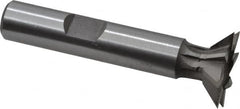 Keo - 3/4" Diam x 3/16" Width of Cut, 45° Included Angle, Cobalt Dovetail Cutter - 3/8" Shank Diam, 1-15/16" Shank Length, 2-1/8" Overall Length, Weldon Flat, Uncoated - Exact Tooling