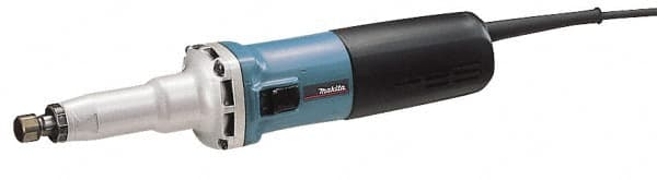 Makita - 1/4 Inch Collet, 7,000 to 28,000 RPM, Straight, Electric Die Grinder - 120 Volt, 6.6 Amp - Exact Tooling