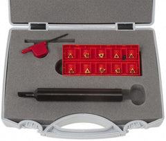 Carmex - Right Hand Cut, 5/8" Shank Width x 5/8" Shank Height Indexable Threading Toolholder - 5" OAL, 08 IR A60 Insert Compatibility, KM Toolholder - Exact Tooling