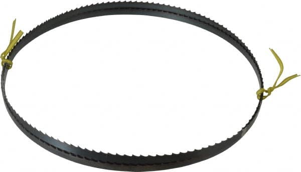 Starrett - 4 TPI, 7' 9" Long x 3/8" Wide x 0.025" Thick, Welded Band Saw Blade - Carbon Steel, Toothed Edge, Raker Tooth Set, Flexible Back, Contour Cutting - Exact Tooling