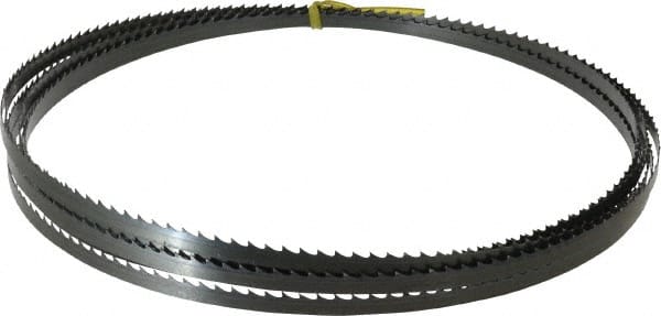Starrett - 4 TPI, 19' 6" Long x 3/8" Wide x 0.025" Thick, Welded Band Saw Blade - Carbon Steel, Toothed Edge, Raker Tooth Set, Flexible Back, Contour Cutting - Exact Tooling
