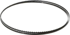 Starrett - 4 TPI, 7' 8" Long x 1/4" Wide x 0.025" Thick, Welded Band Saw Blade - Carbon Steel, Toothed Edge, Raker Tooth Set, Flexible Back, Contour Cutting - Exact Tooling