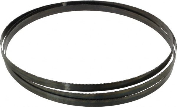 Starrett - 14 TPI, 7' 11" Long x 1/2" Wide x 0.025" Thick, Welded Band Saw Blade - Carbon Steel, Toothed Edge, Raker Tooth Set, Flexible Back, Contour Cutting - Exact Tooling