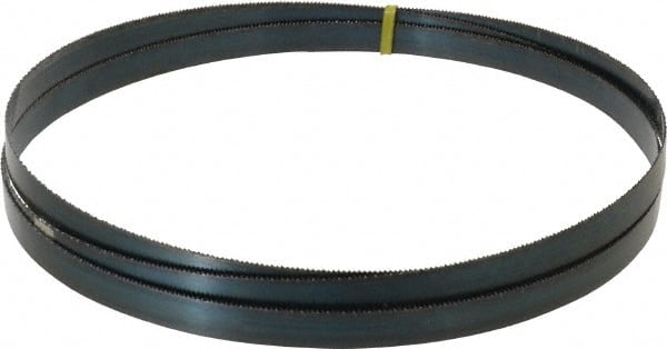 Starrett - 14 TPI, 8' 2-1/2" Long x 5/8" Wide x 0.032" Thick, Welded Band Saw Blade - Carbon Steel, Toothed Edge, Raker Tooth Set, Flexible Back, Contour Cutting - Exact Tooling