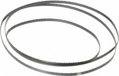Starrett - 10 TPI, 4' 8-1/2" Long x 1/4" Wide x 0.025" Thick, Welded Band Saw Blade - Carbon Steel, Toothed Edge, Raker Tooth Set, Flexible Back, Contour Cutting - Exact Tooling