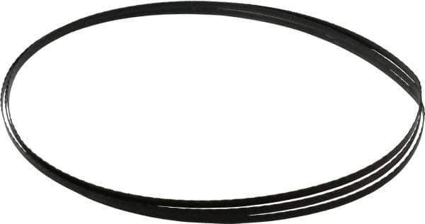 Starrett - 32 TPI, 7' 11" Long x 1/4" Wide x 0.025" Thick, Welded Band Saw Blade - Carbon Steel, Toothed Edge, Raker Tooth Set, Flexible Back, Contour Cutting - Exact Tooling