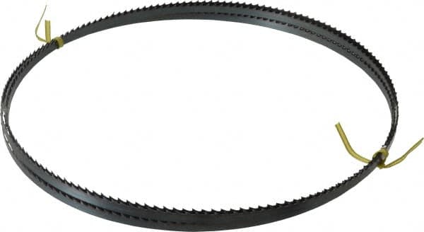 Starrett - 4 TPI, 16' Long x 3/8" Wide x 0.025" Thick, Welded Band Saw Blade - Carbon Steel, Toothed Edge, Raker Tooth Set, Flexible Back, Contour Cutting - Exact Tooling