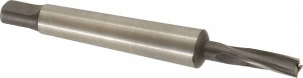 Value Collection - 1/4" Diam, 3 Flutes, Morse Taper Shank, Interchangeable Pilot Counterbore - Exact Tooling