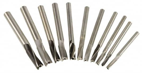 Value Collection - 11 Piece, 3 Flutes, Straight Shank, Interchangeable Pilot Counterbore Set - Exact Tooling