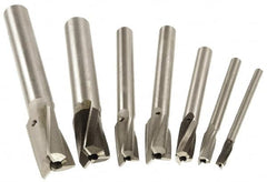 Value Collection - 7 Piece, 3 Flutes, Straight Shank, Interchangeable Pilot Counterbore Set - Exact Tooling