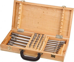 Value Collection - 39 Piece, 3 Flutes, Straight Shank, Interchangeable Pilot Counterbore Set - Exact Tooling