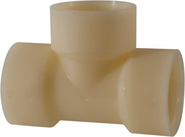 Green Leaf - 1-1/4" Nylon Plastic Pipe Tee - FIPT x FIPT x FIPT End Connections - Exact Tooling