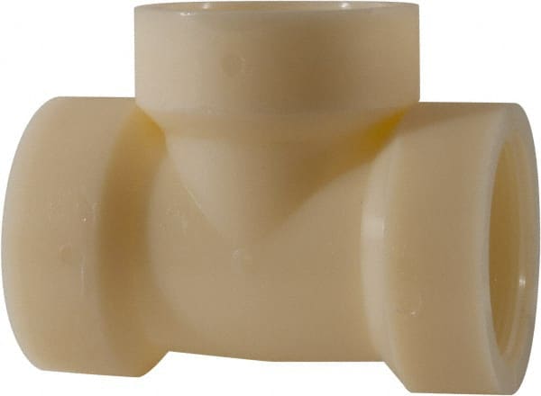 Green Leaf - 2" Nylon Plastic Pipe Tee - FIPT x FIPT x FIPT End Connections - Exact Tooling