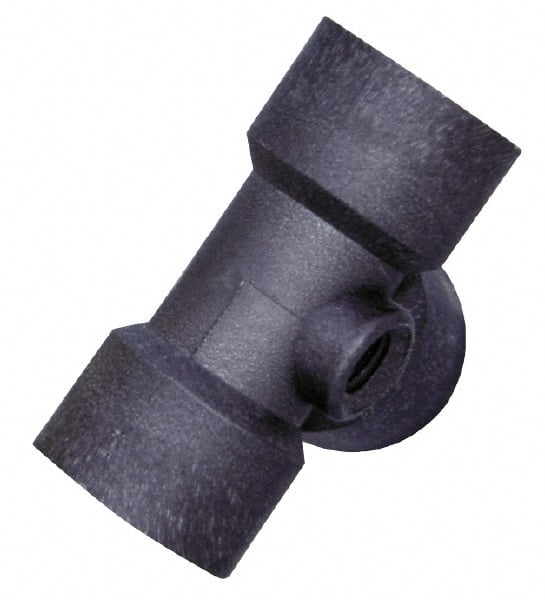 Green Leaf - 1/2 x 1/4" Polypropylene Plastic Pipe Tee - FIPT x FIPT x FIPT x FIPT End Connections - Exact Tooling