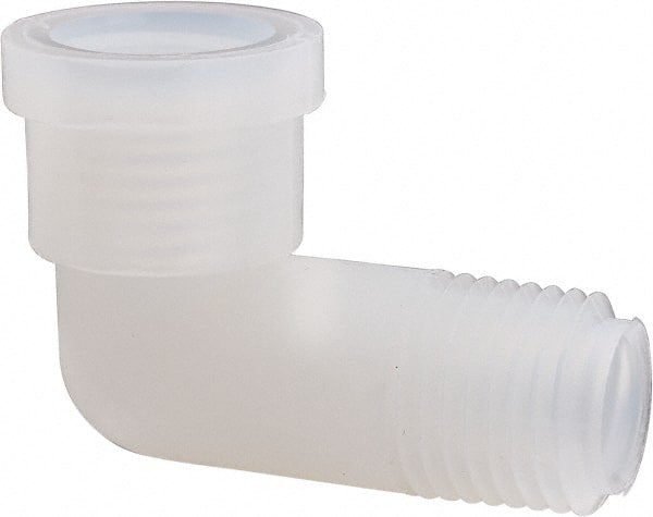 Green Leaf - 1/4" Nylon Plastic Pipe 90° Street Elbow - MIPT x FIPT End Connections - Exact Tooling