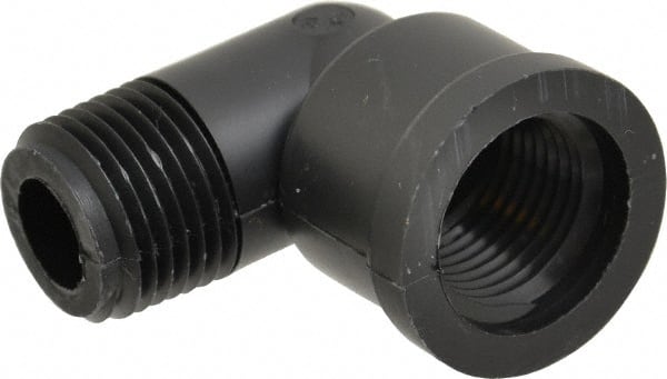 Green Leaf - 1/2" Polypropylene Plastic Pipe 90° Street Elbow - MIPT x FIPT End Connections - Exact Tooling