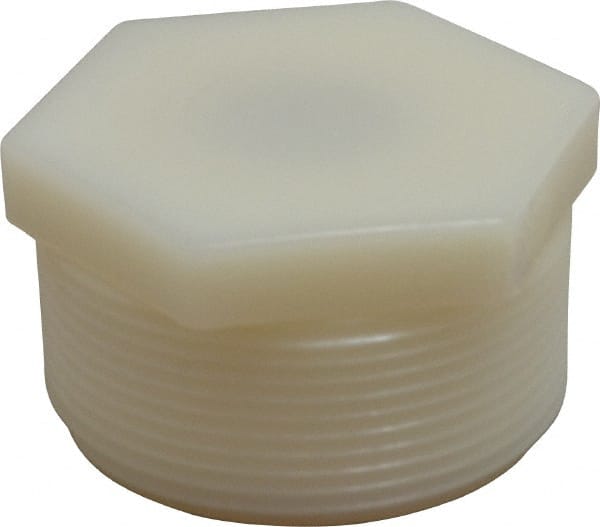 Green Leaf - 2" Nylon Plastic Pipe Plug - MIPT End Connections - Exact Tooling