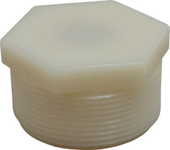 Green Leaf - 2" Nylon Plastic Pipe Plug - MIPT End Connections - Exact Tooling