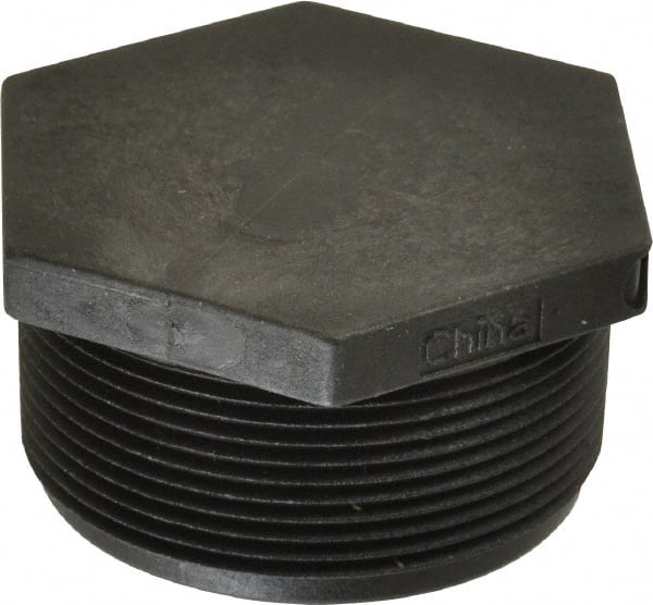 Green Leaf - 2" Polypropylene Plastic Pipe Plug - MIPT End Connections - Exact Tooling