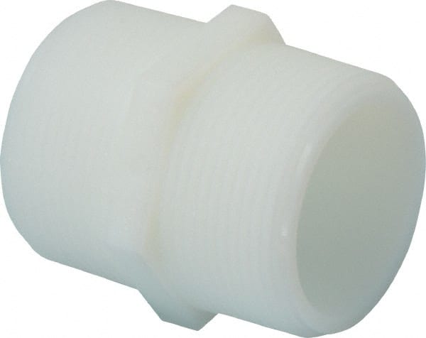 Green Leaf - 1-1/2" Nylon Plastic Pipe Hex Nipple - MIPT x MIPT End Connections - Exact Tooling
