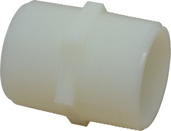 Green Leaf - 2" Nylon Plastic Pipe Hex Nipple - MIPT x MIPT End Connections - Exact Tooling