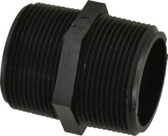 Green Leaf - 1-1/2" Polypropylene Plastic Pipe Hex Nipple - MIPT x MIPT End Connections - Exact Tooling