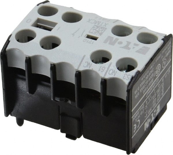 Eaton Cutler-Hammer - 6 to 9 Amp, Contactor Front Mount Auxiliary Contact - For Use with Miniature Contactor and XTRM Miniature Control Relay - Exact Tooling