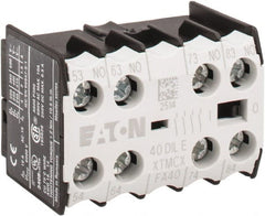 Eaton Cutler-Hammer - 6 to 9 Amp, Contactor Front Mount Auxiliary Contact - For Use with Miniature Contactor and XTRM Miniature Control Relay - Exact Tooling