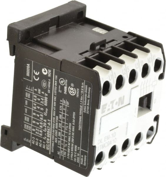 Eaton Cutler-Hammer - 3 Pole, 220 Coil VAC at 50 Hz and 240 Coil VAC at 60 Hz, Nonreversible Open Enclosure IEC Contactor - Exact Tooling