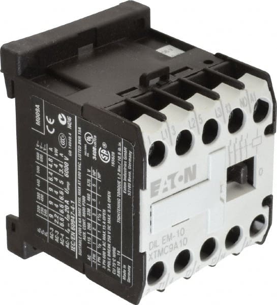 Eaton Cutler-Hammer - 3 Pole, 208 Coil VAC at 60 Hz, Nonreversible Open Enclosure IEC Contactor - 1 Phase hp: 0.5 at 115 V, 1 at 200 V, 1.5 at 230 V, 3 Phase hp: 2 at 200 V, 3 at 230 V, 5 at 460 V, 5 at 575 V, 8.80 Amp Inductive Load Rating Listed - Exact Tooling