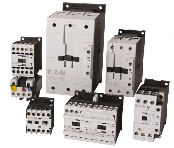 Eaton Cutler-Hammer - 3 Pole, 24 to 27 Coil VDC, 80 Amp, Nonreversible Open Enclosure IEC Contactor - 1 Phase hp: 10 at 230 V, 3 at 115 V, 7.5 at 200 V, 3 Phase hp: 15 at 200 V, 20 at 230 V, 40 at 460 V, 50 at 575 V, 50 Amp Inductive Load Rating Listed - Exact Tooling