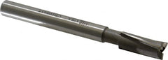 Made in USA - 7/16" Diam, 3/8" Shank, Diam, 3 Flutes, Straight Shank, Interchangeable Pilot Counterbore - Exact Tooling