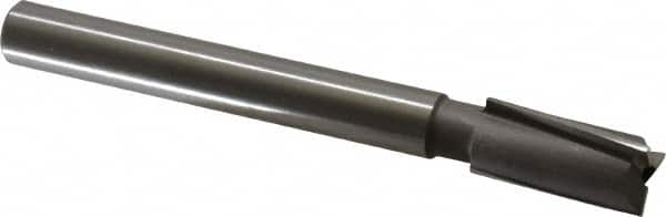 Made in USA - 5/8" Diam, 1/2" Shank, Diam, 3 Flutes, Straight Shank, Interchangeable Pilot Counterbore - Exact Tooling