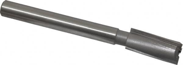 Made in USA - 23/32" Diam, 1/2" Shank, Diam, 3 Flutes, Straight Shank, Interchangeable Pilot Counterbore - Exact Tooling