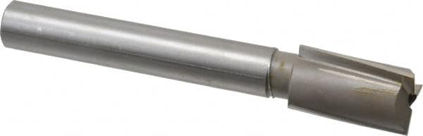Made in USA - 1-1/16" Diam, 3/4" Shank, Diam, 3 Flutes, Straight Shank, Interchangeable Pilot Counterbore - Exact Tooling