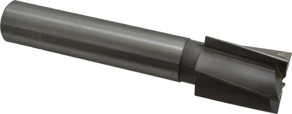 Made in USA - 1-3/4" Diam, 1-1/4" Shank, Diam, 5 Flutes, Straight Shank, Interchangeable Pilot Counterbore - Exact Tooling
