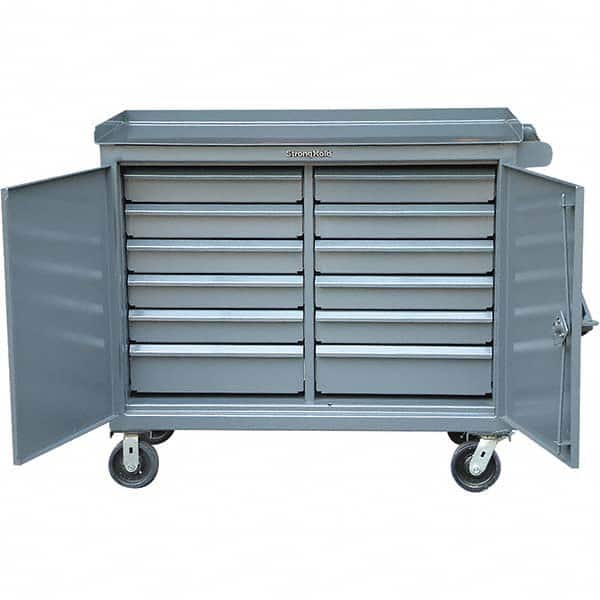 Strong Hold - Tool Storage Carts Type: Tool Cart Number of Drawers: 12 - Exact Tooling