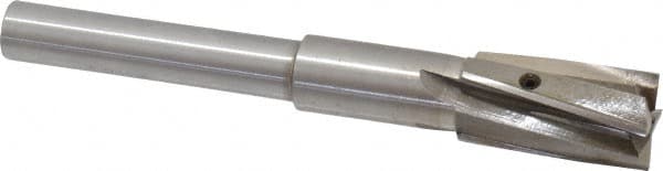 Value Collection - 25/32" Diam, 1/2" Shank, Diam, 4 Flutes, Straight Shank, Interchangeable Pilot Counterbore - Exact Tooling