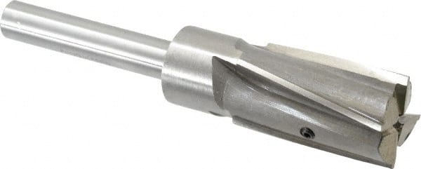 Value Collection - 1-1/8" Diam, 1/2" Shank, Diam, 4 Flutes, Straight Shank, Interchangeable Pilot Counterbore - Exact Tooling