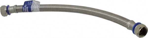 Value Collection - 3/4" FIP Inlet, 3/4" FIP Outlet, Stainless Steel Water Heater Supply Line - Use with Water Heaters - Exact Tooling