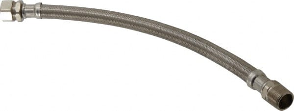 Value Collection - 3/4" Compression Inlet, 3/4" MIP Outlet, Stainless Steel Water Heater Supply Line - Use with Water Heaters - Exact Tooling