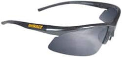 DeWALT - Silver Mirror Lenses, Framed Safety Glasses - Anti-Fog, Scratch Resistant, Black Plastic Frame, Size Universal, Wrap Around - Exact Tooling