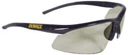 DeWALT - Indoor/Outdoor Lenses, Framed Safety Glasses - Anti-Fog, Scratch Resistant, Black Plastic Frame, Size Universal, Wrap Around - Exact Tooling