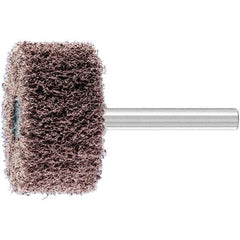 PFERD - 1-1/2" Diam x 3/4" Face Width, Aluminum Oxide Nonwoven Mounted Flap Wheel - 1/4" Shank Mount, 100 Grit, 15,000 Max RPM - Exact Tooling