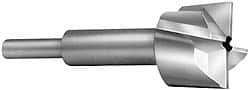 Made in USA - 27/32" Diam, 1/4" Shank, Diam, 4 Flutes, Straight Shank, Interchangeable Pilot Counterbore - Exact Tooling