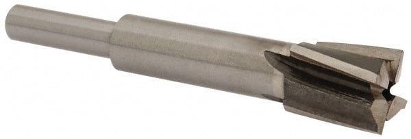 Value Collection - 17/32" Diam, 1/4" Shank, Diam, 4 Flutes, Straight Shank, Interchangeable Pilot Counterbore - Exact Tooling